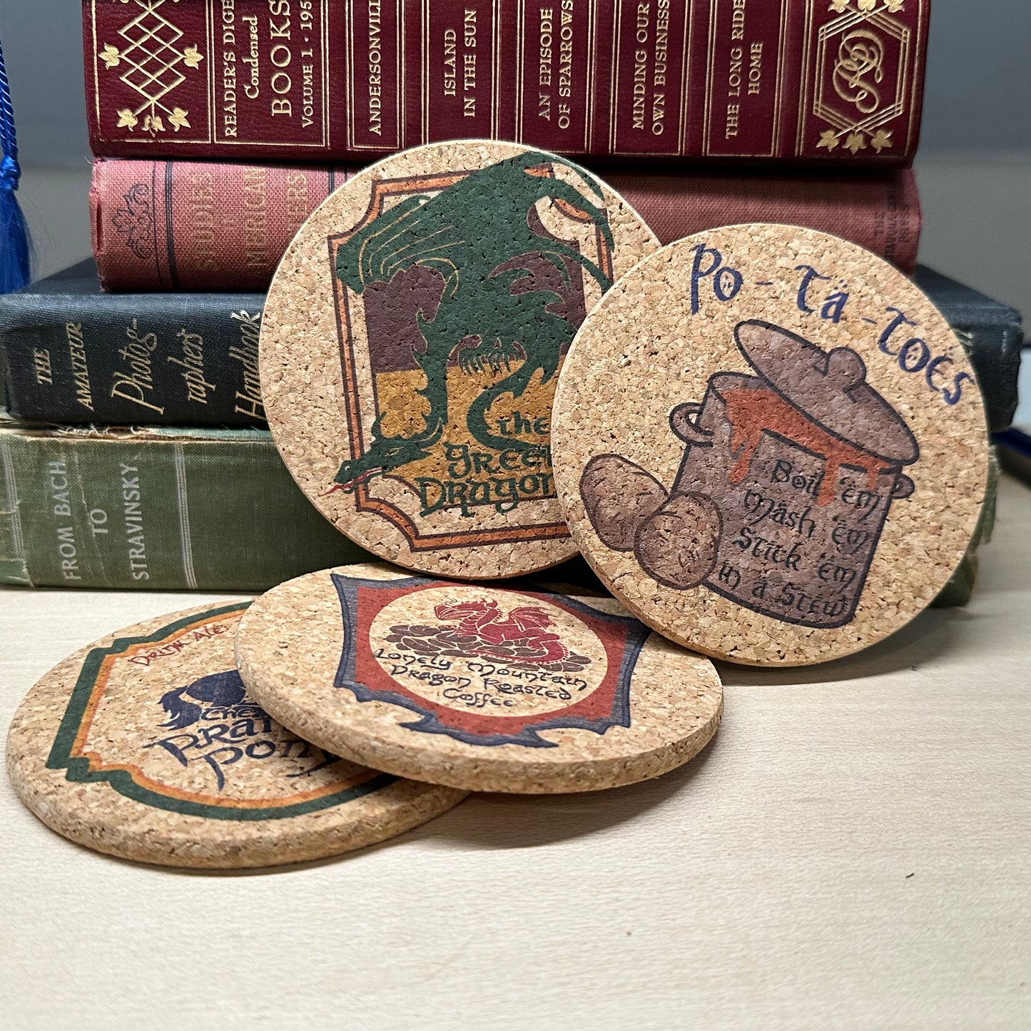 LOTR Food Themed Cord Coaster Set of 4