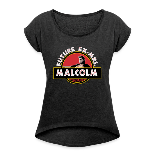 Future Ex Mrs Malcolm Women's Roll Cuff T-Shirt - heather black