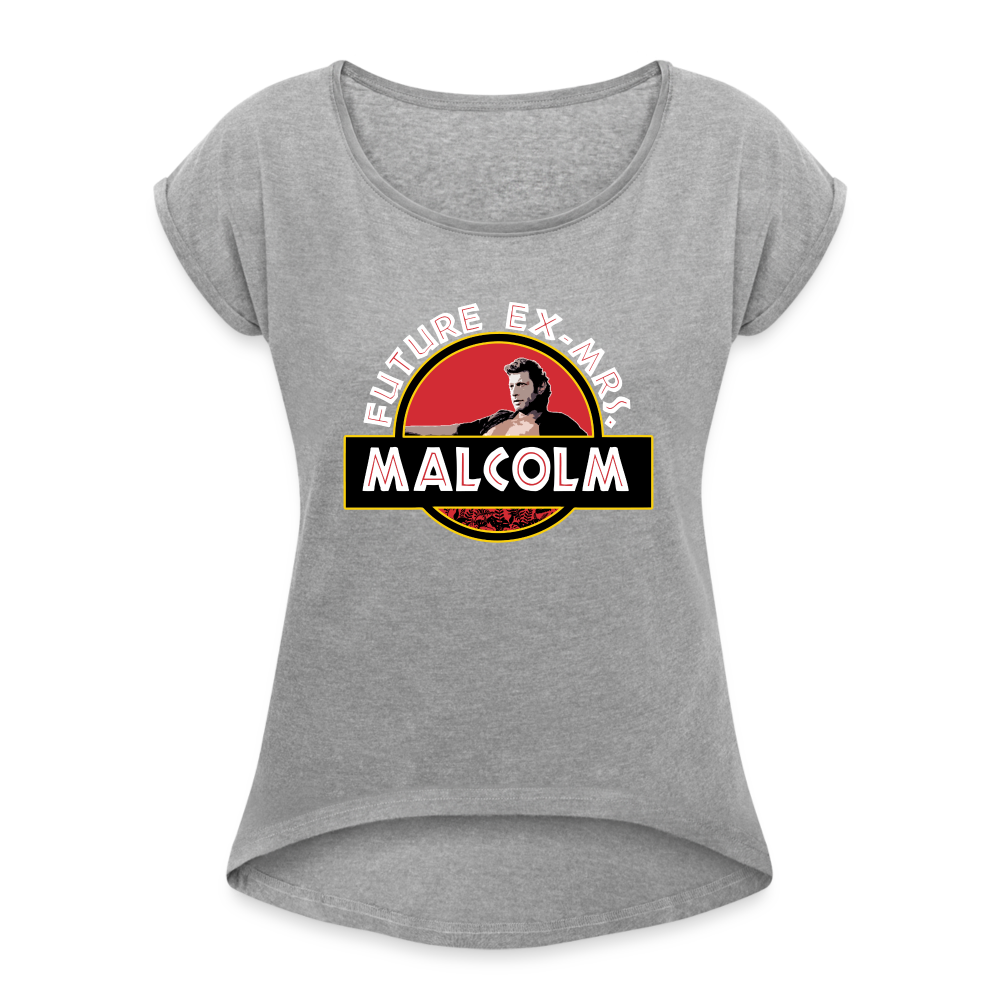 Future Ex Mrs Malcolm Women's Roll Cuff T-Shirt - heather gray