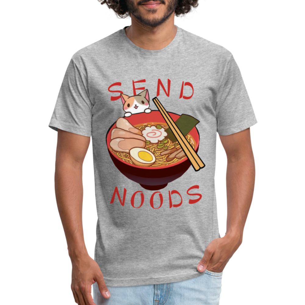 Send Noods Fitted Cotton/Poly T-Shirt - heather gray