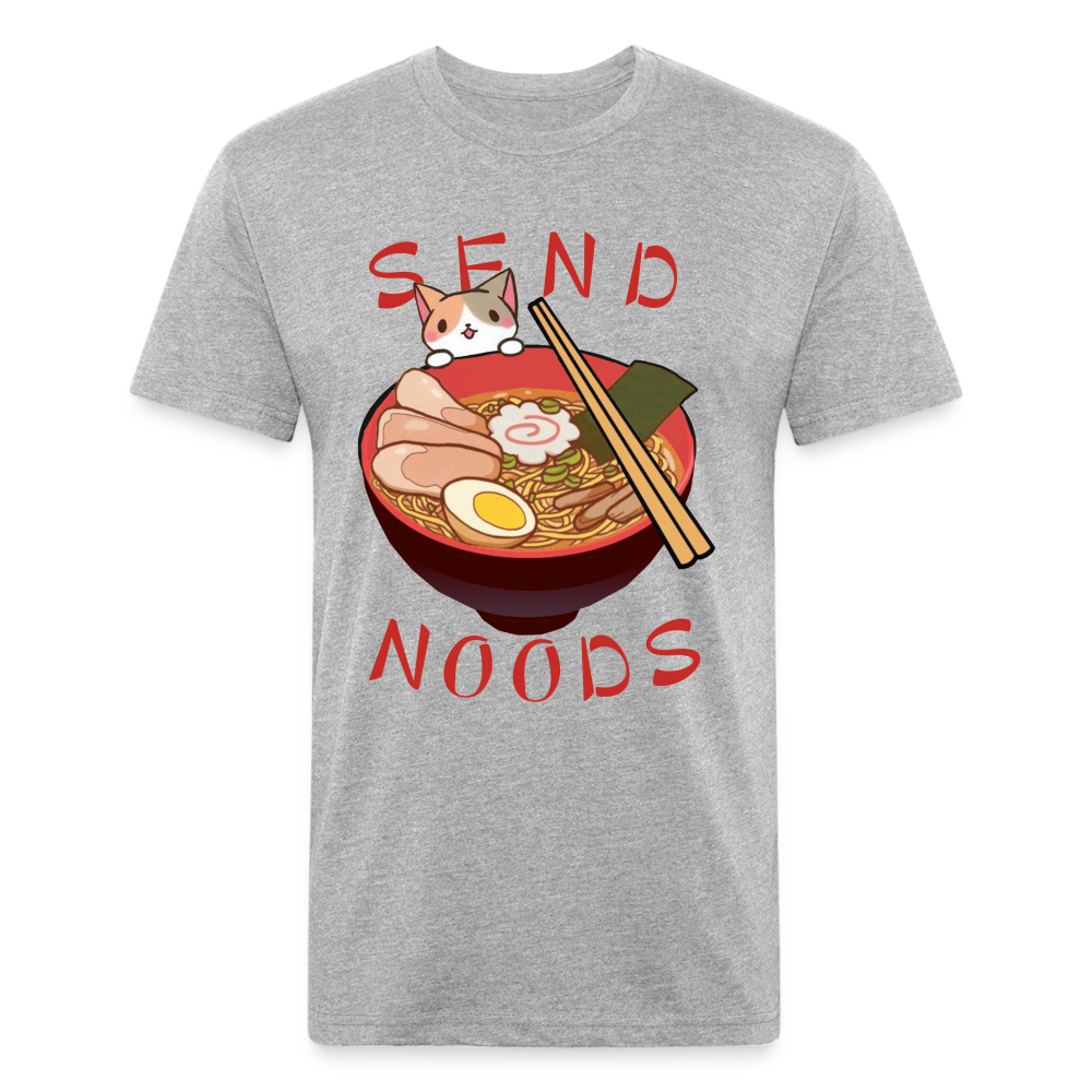 Send Noods Fitted Cotton/Poly T-Shirt - heather gray