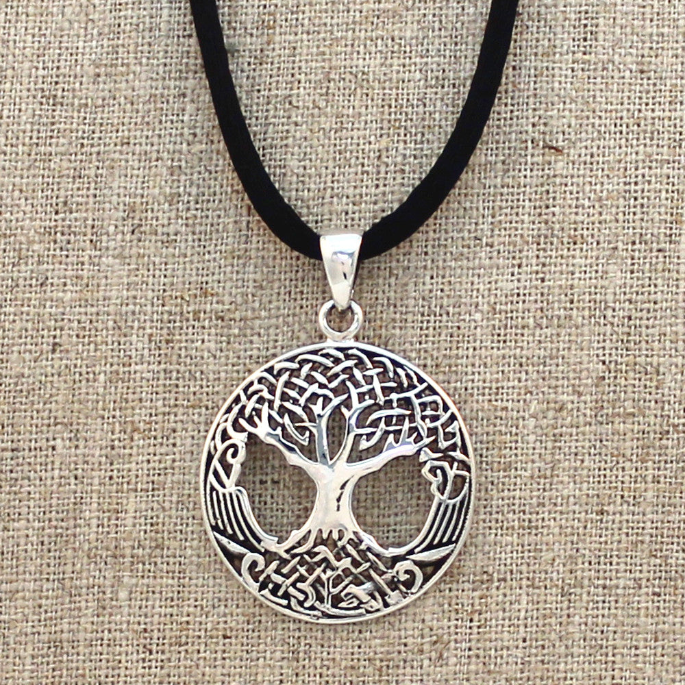 Sterling Silver Endless Celtic Knot Tree of Life Necklace