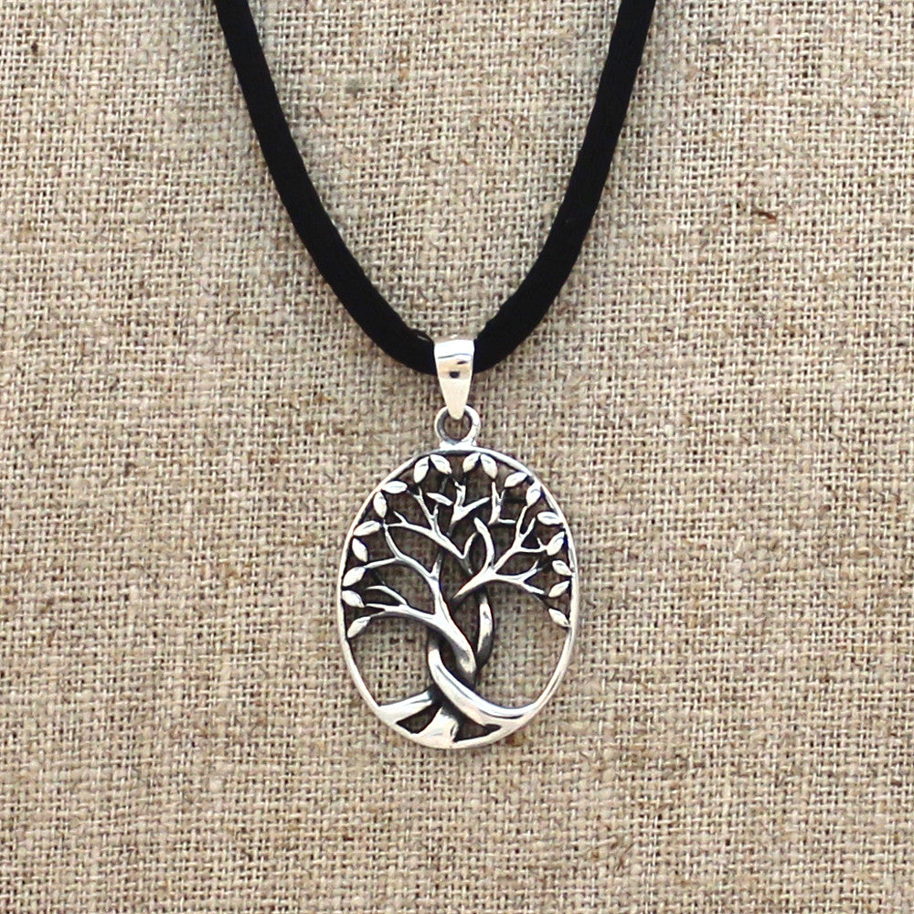 Sterling Silver Tangled Tree of Life Necklace