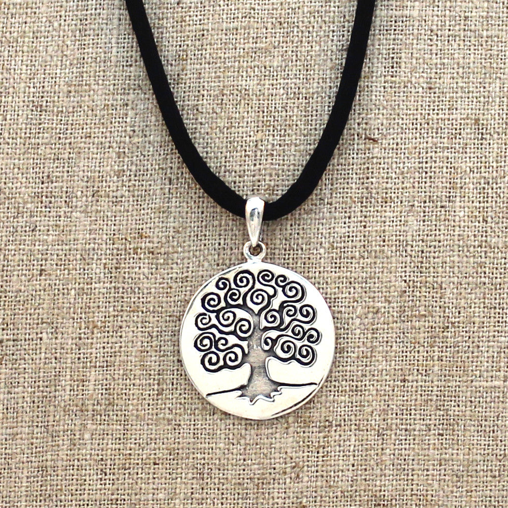 Sterling Silver SwirlyTree of Life Necklace