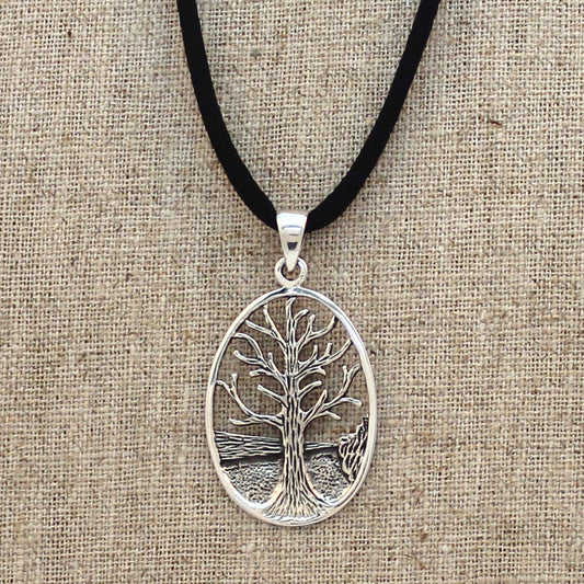 Sterling Silver Vintage Tree of Life Necklace