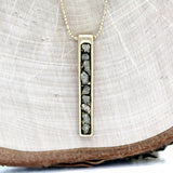Hi-Lo Pyrite Bar Necklace