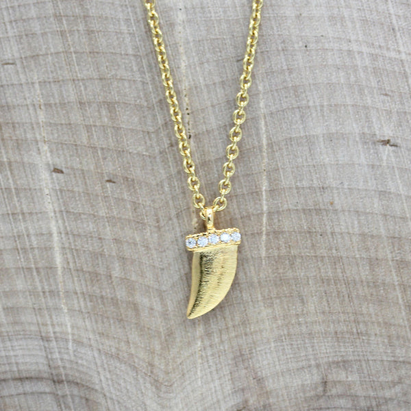 Mini Horn Charm Necklace
