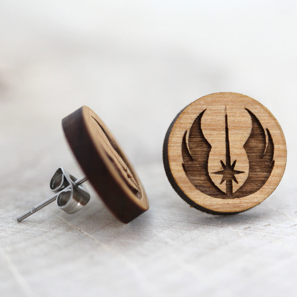 Wooden Jedi Order Earrings