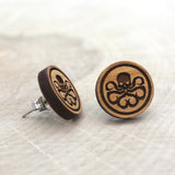 Wooden Hydra Earrings