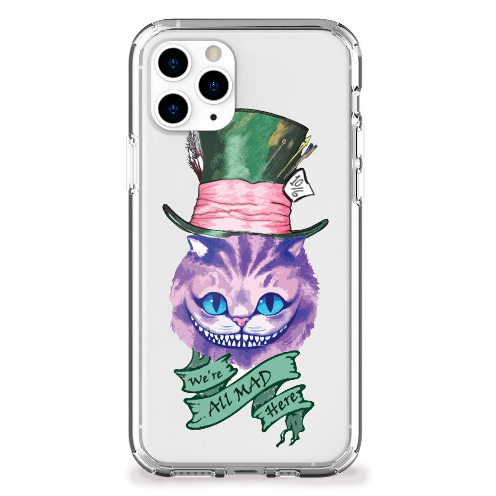 cheshire cat mad hatter iphone case