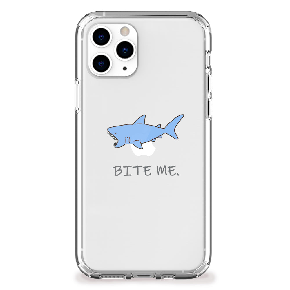 shark bite me iphone case