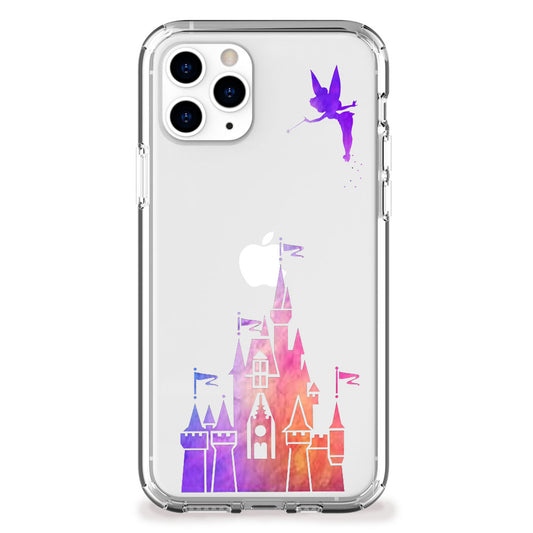 pink and purple princess castle iphone case