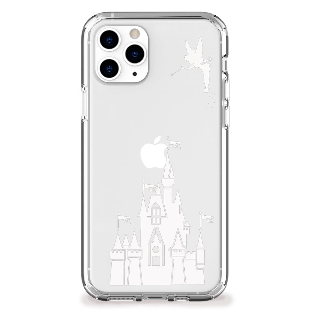fairy tale castle in white iphone case