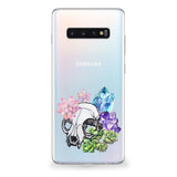 Cat Skull with Succulents and Crystals Samsung Galaxy Case