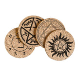 Supernatural Protection Symbols Cork Coaster Set of 4