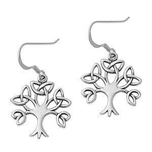Sterling Silver Trinity Tree Earrings