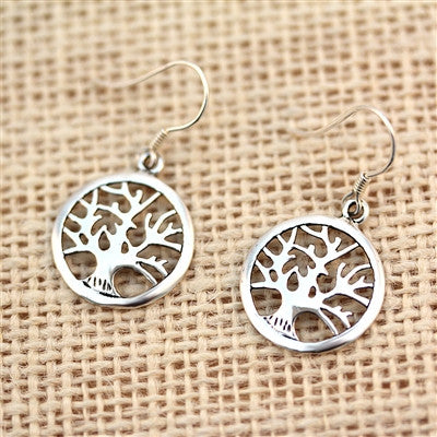 Sterling Silver Tree of Life Earrings