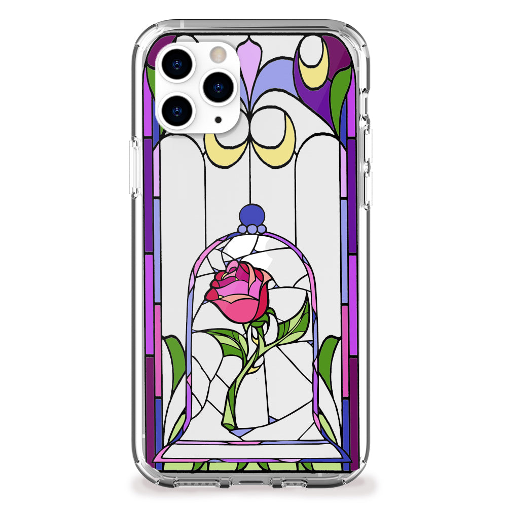 stained glass rose iphone case