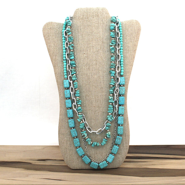 Layered necklace - Turquoise