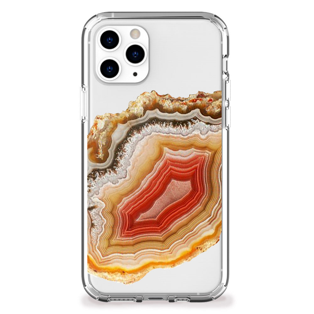 orange agate geode iphone case