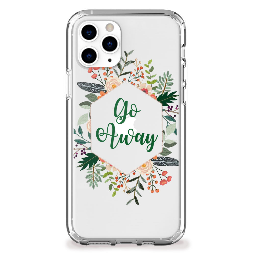 Go away floral iphone case