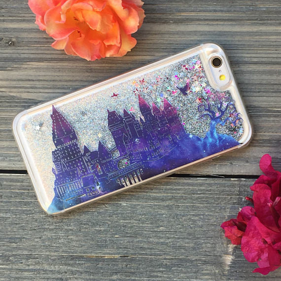 Wizards Castle Twilight and Silver Glitter iPhone Case