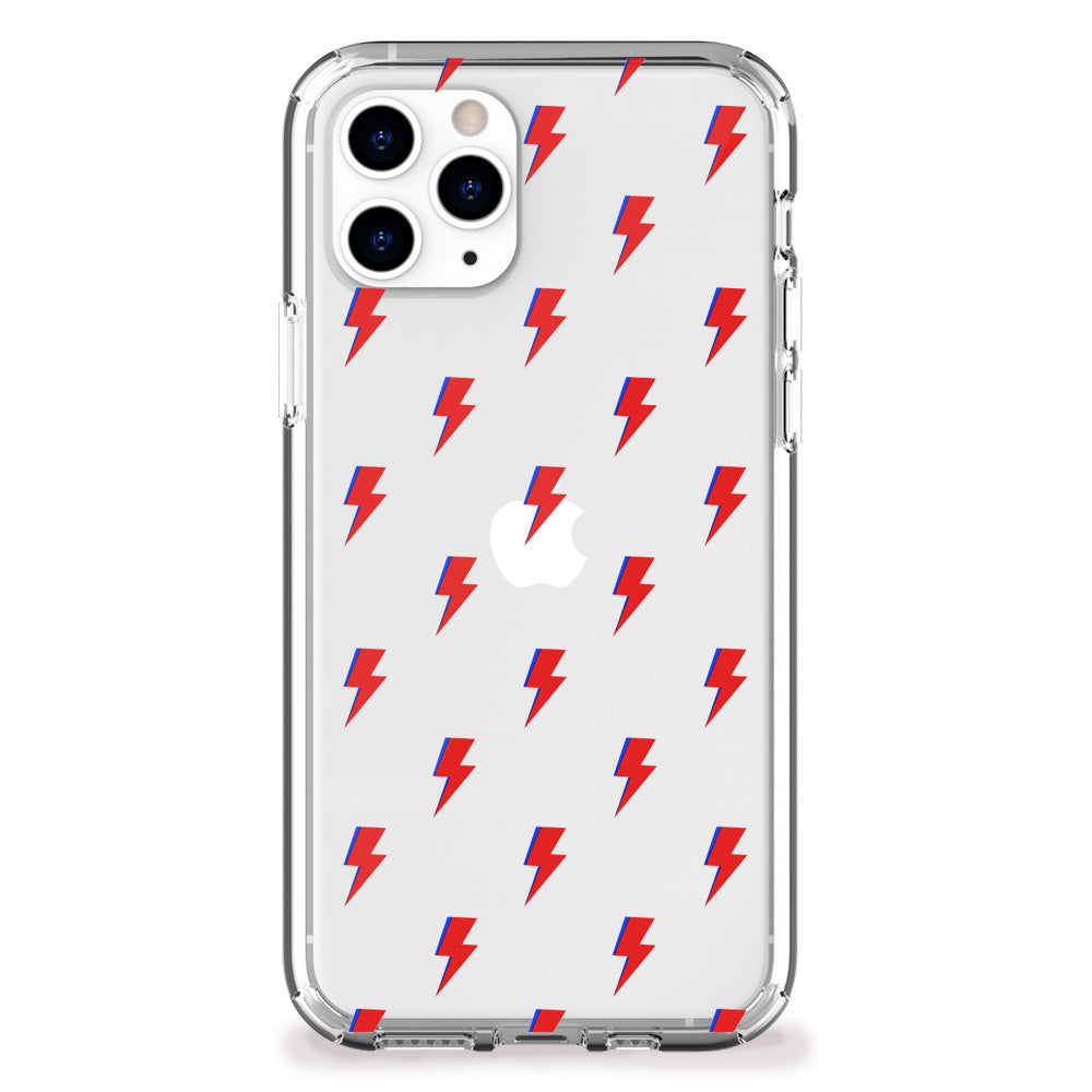Lightning Bolt Pattern (Red) iPhone Case