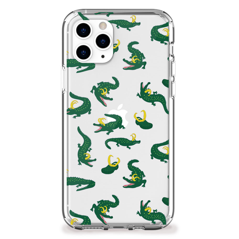Alligator Mischief Pattern iPhone Case