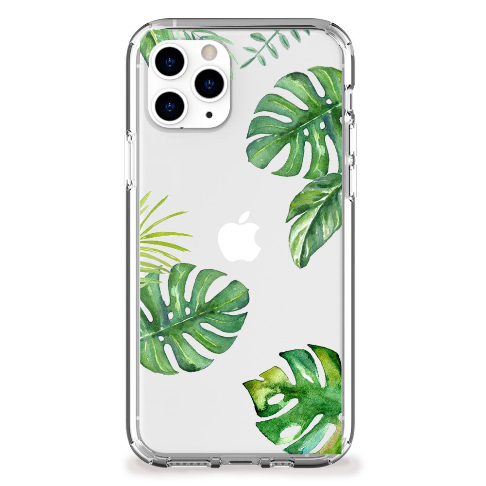 monster plant leaves iphone case