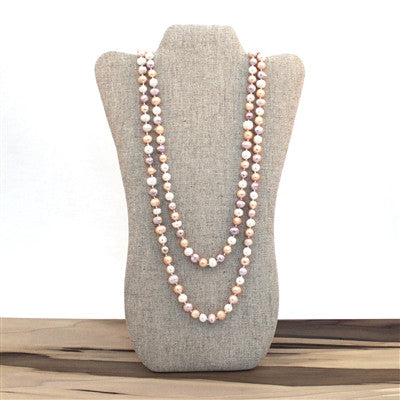 Freshwater Multi-color Pearl Necklace with Silver Clasp 102 Inches | eBay