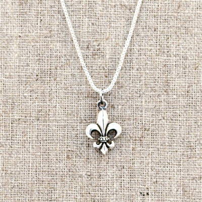 Sterling Silver Fleur de Lis Necklace