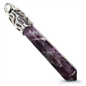 Stone Healing Point Pendant with Chain (7 colors)