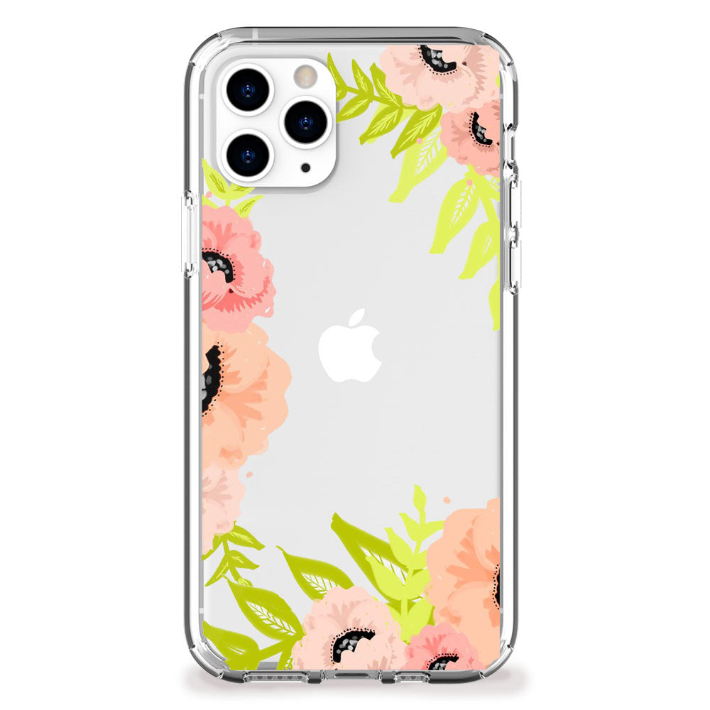 pink poppy flowers iphone case
