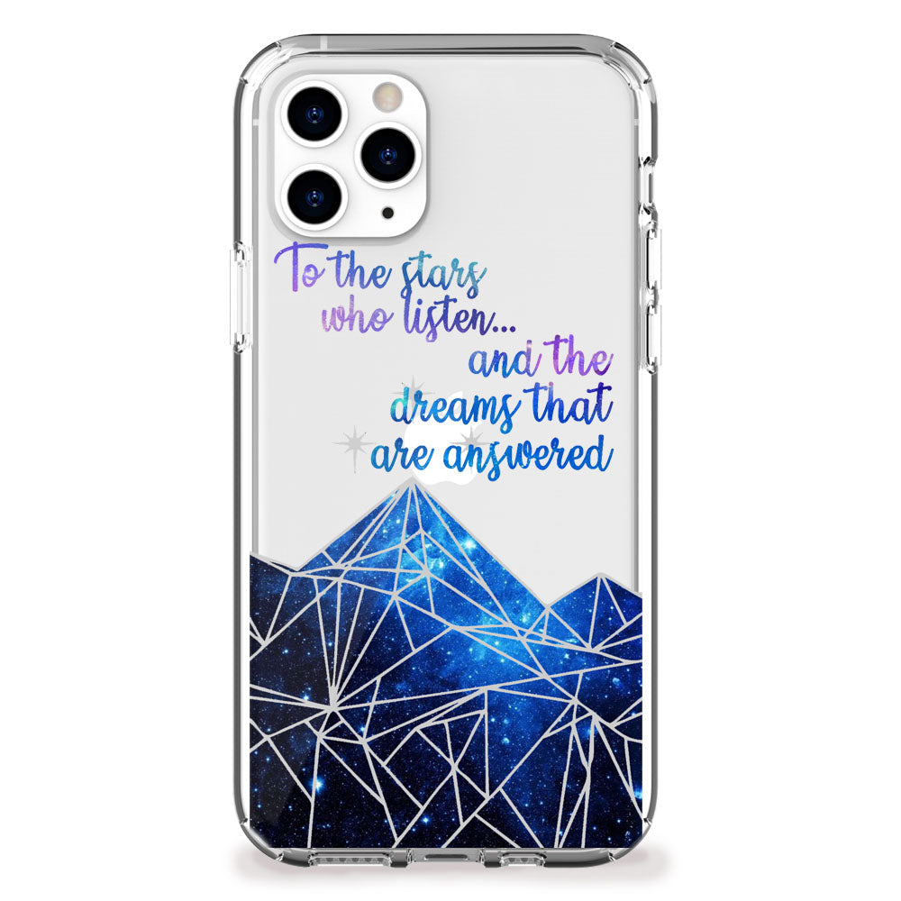 stars who listen mountains iphone case