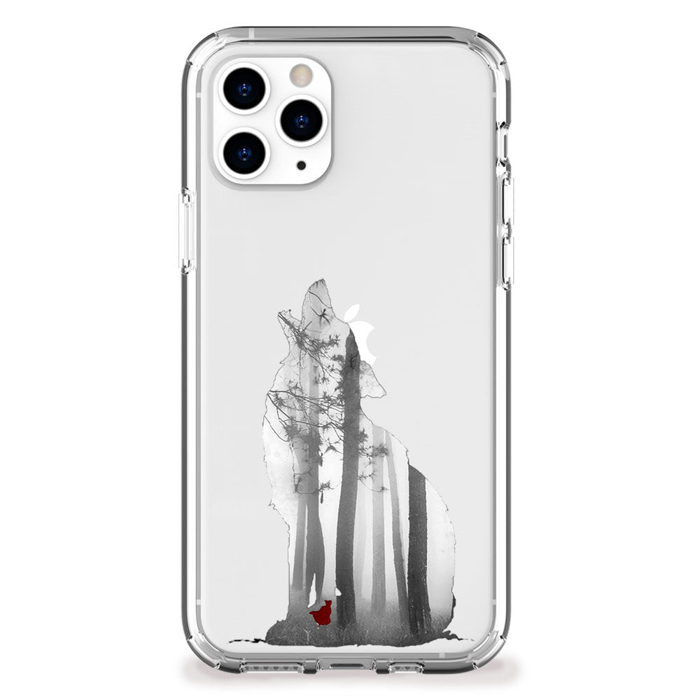 howling wolf red riding hood iphone case