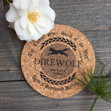 Game of Thrones Inspired Pub Style Cork Coaster Set of 4 (Round)