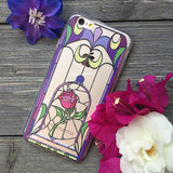 beauty and beast magic rose phone case