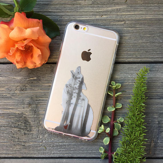 wolf in the forest iphone case