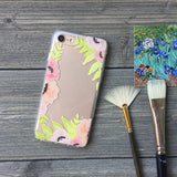 pink flowers phone case