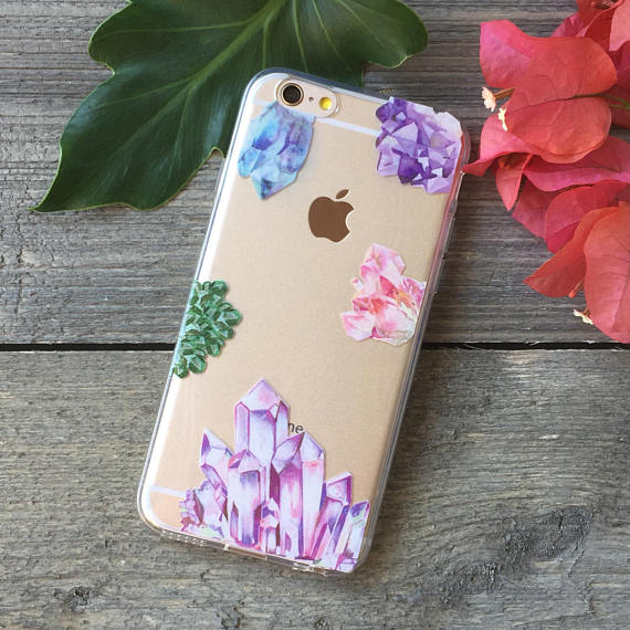 colorful crystals phone case