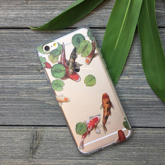 koi fish pond phone case