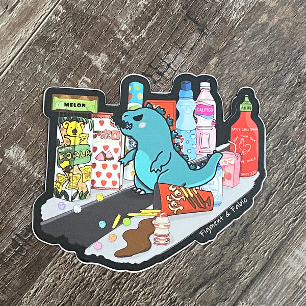 Kaiju Snack Attack Vinyl Sticker