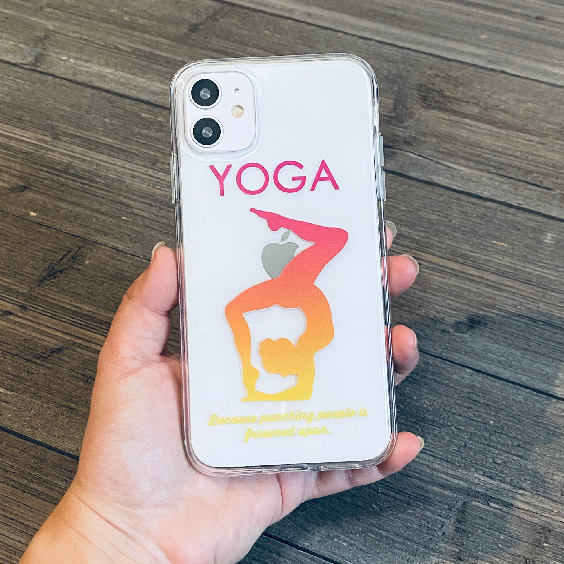 rainbow yoga iphone case