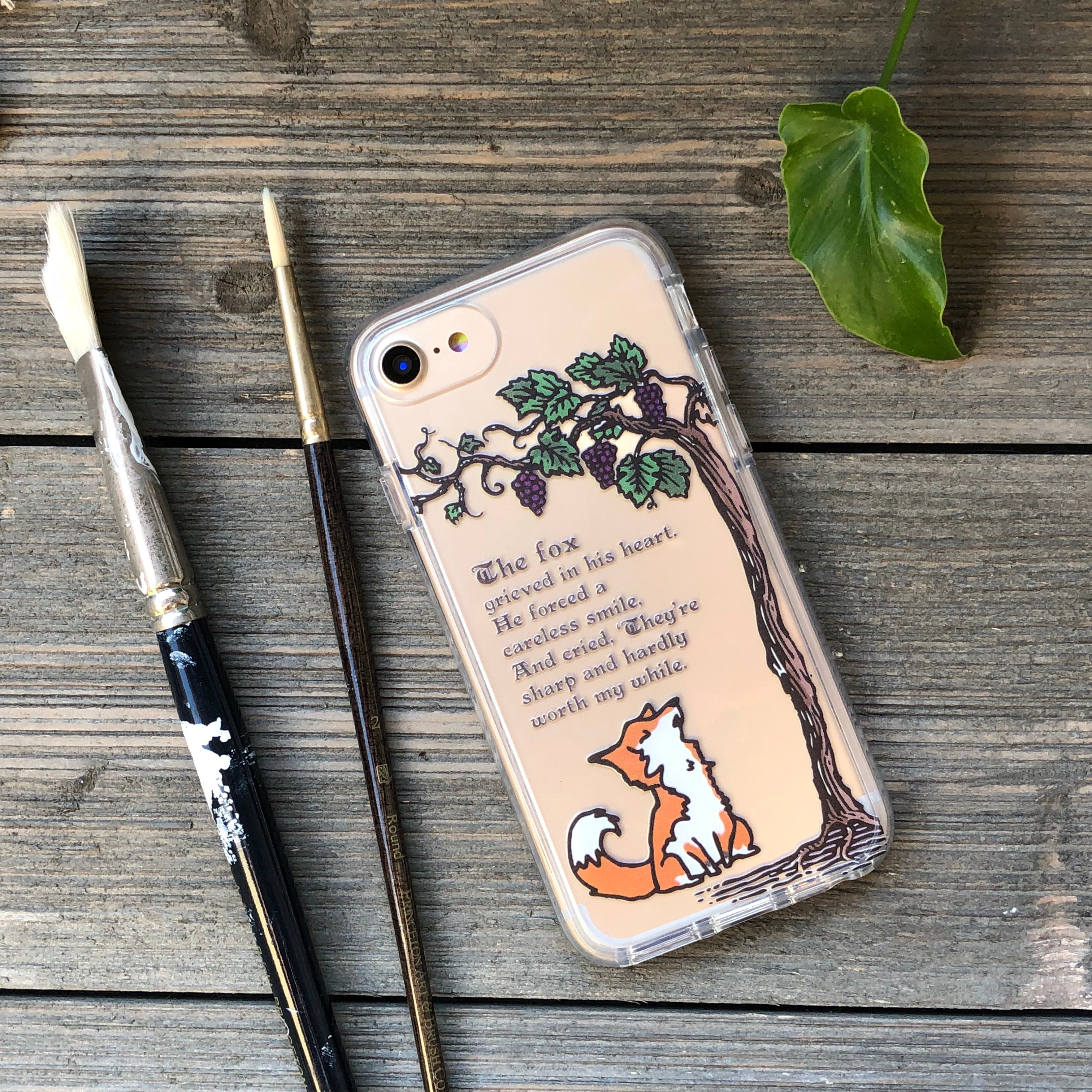 Fox and Sour Grapes iPhone Case Figment Fable