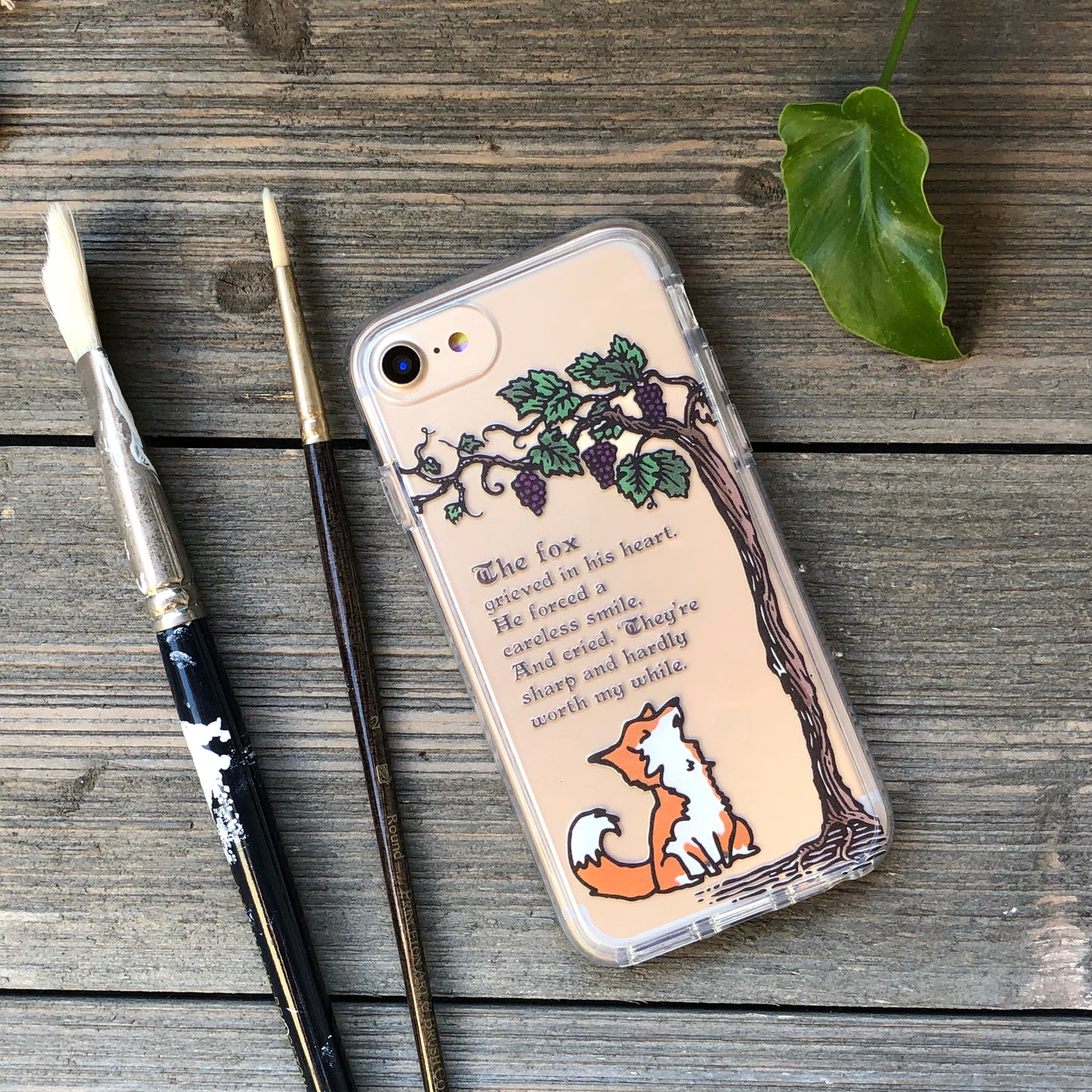 fox and sour grapes phone case