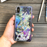 alice in wonderland glitter phone case