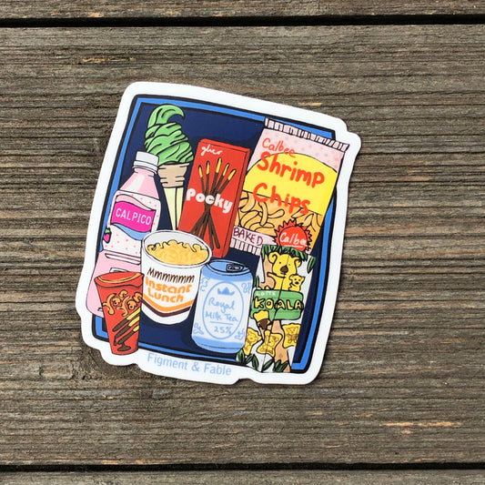 japanese snacks vinyl sticker