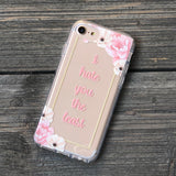Hate You the Least Floral iPhone Case