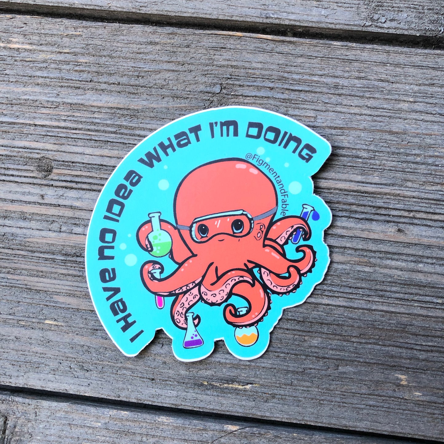 Octopus Scientist Vinyl Sticker