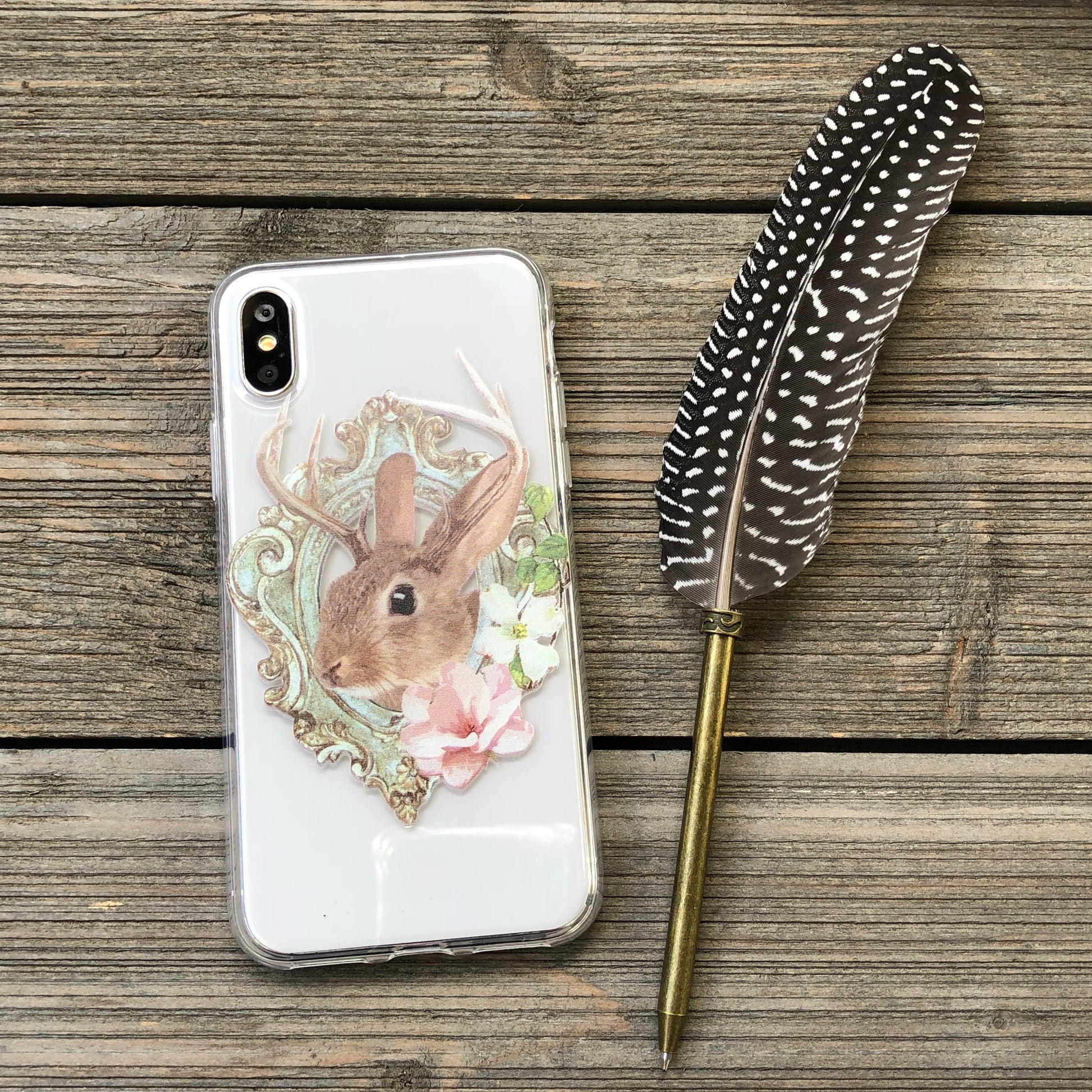 jackalope rabbit iphone case